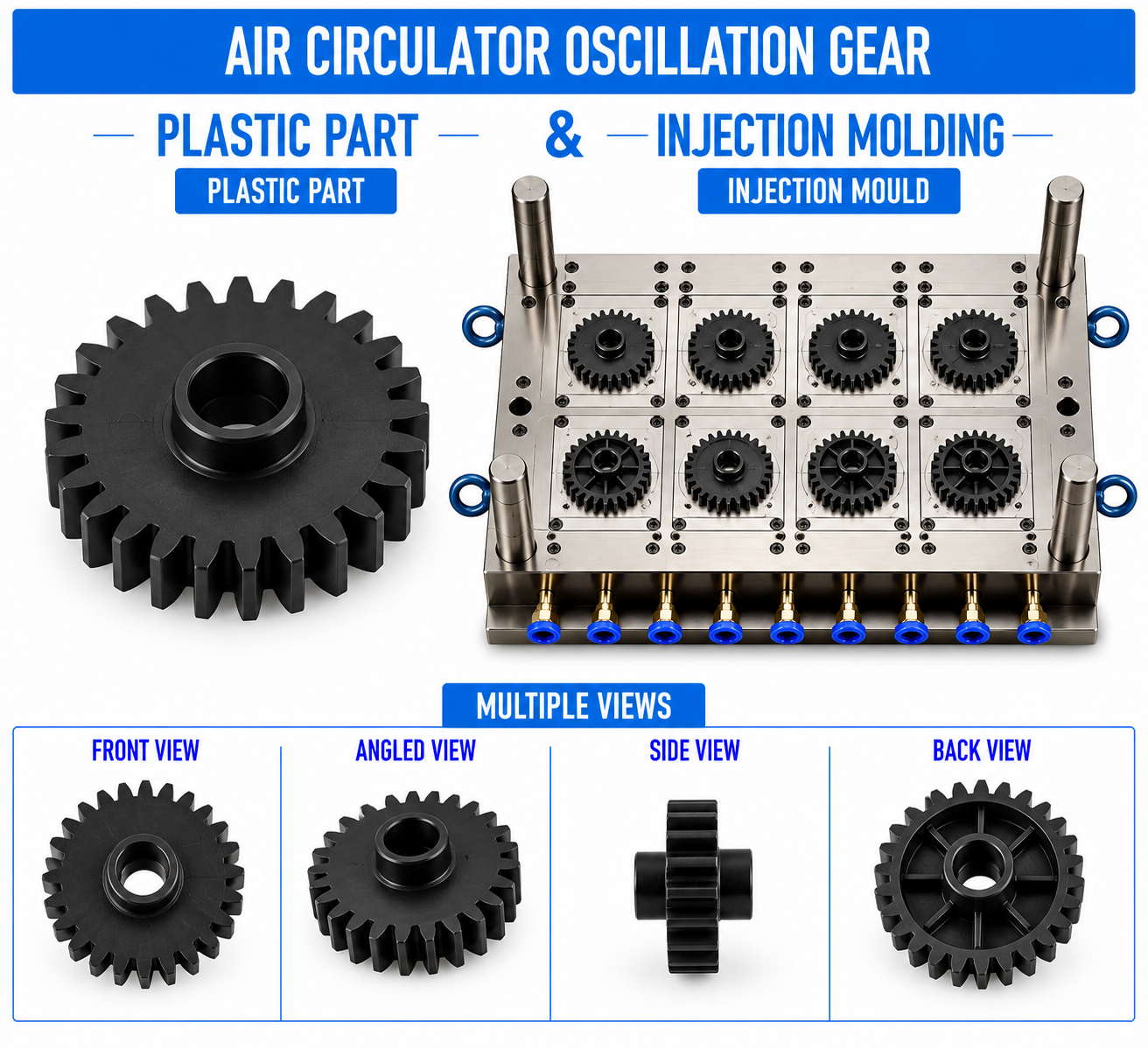 Air Circulator Plastic Oscillation Gear Mould and Moulding Service
